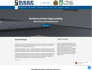 Roof Ranger's old home page before the SEO audit and redesign