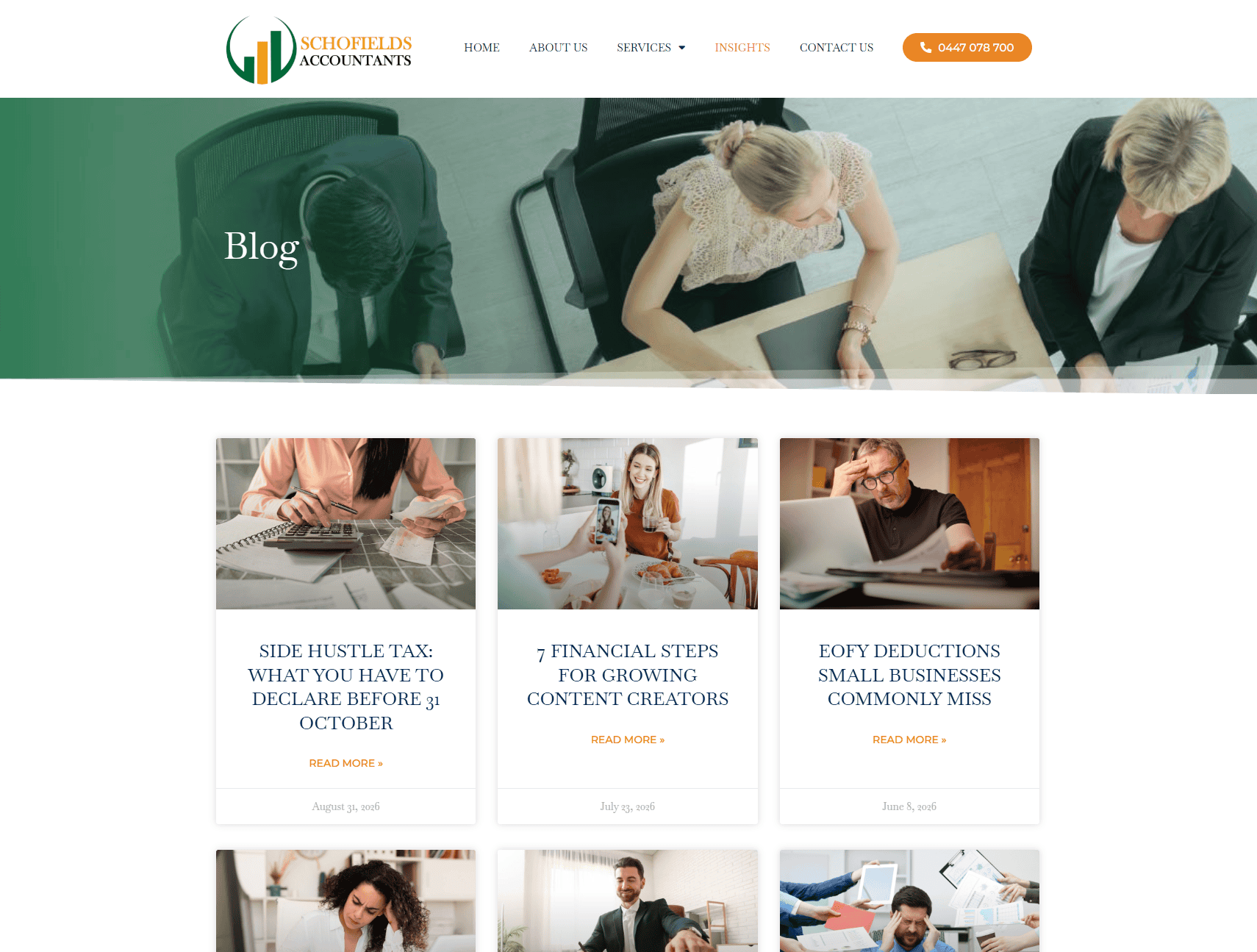 The Schofields Accountants blog, showing articles on side hustle tax and content creator finances