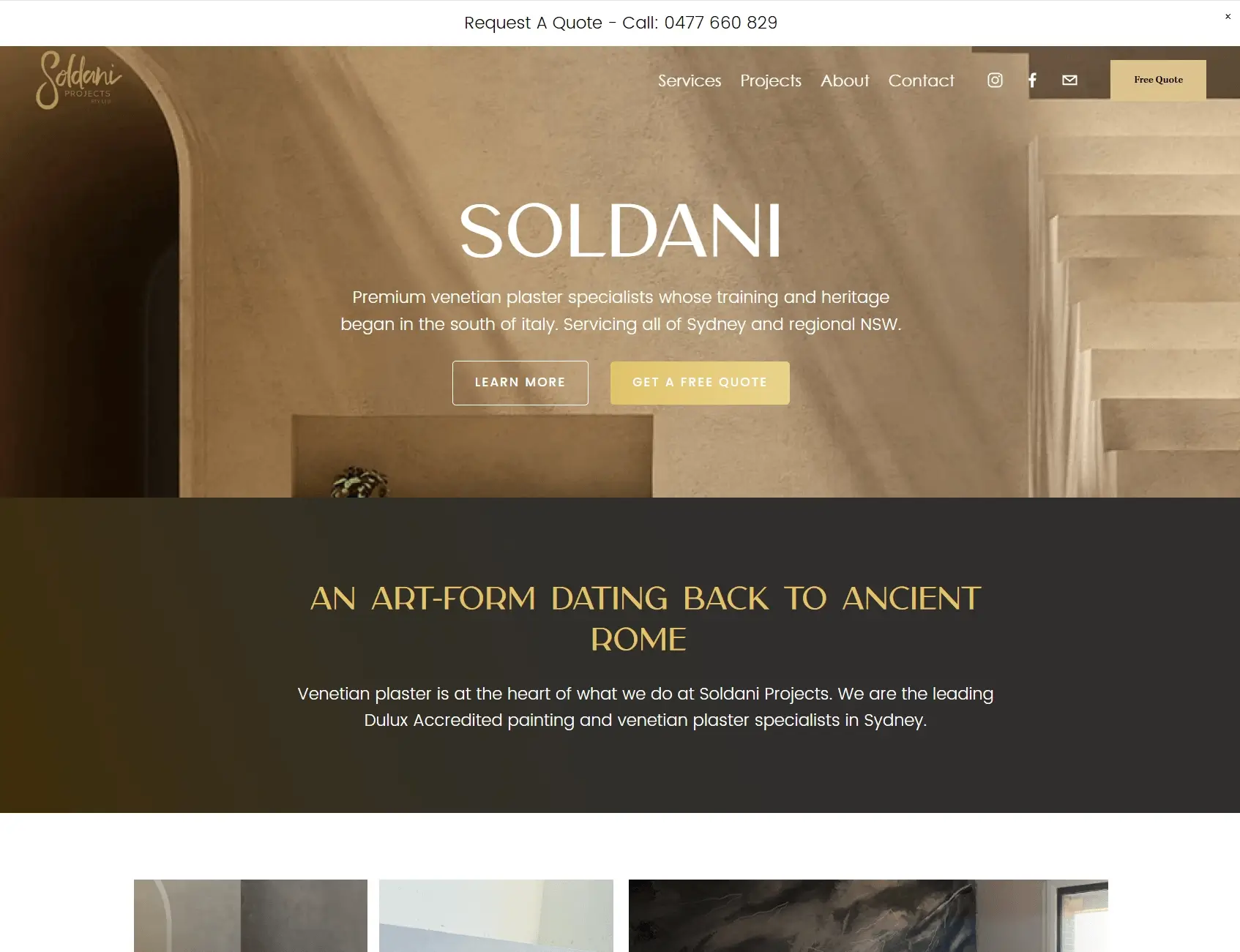 The old Soldani Projects home page