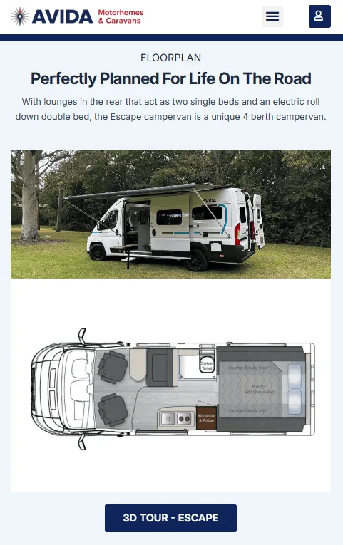 The Avida Escape floorplan on a phone