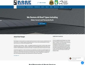 Roof Ranger's old home page before the SEO audit and redesign
