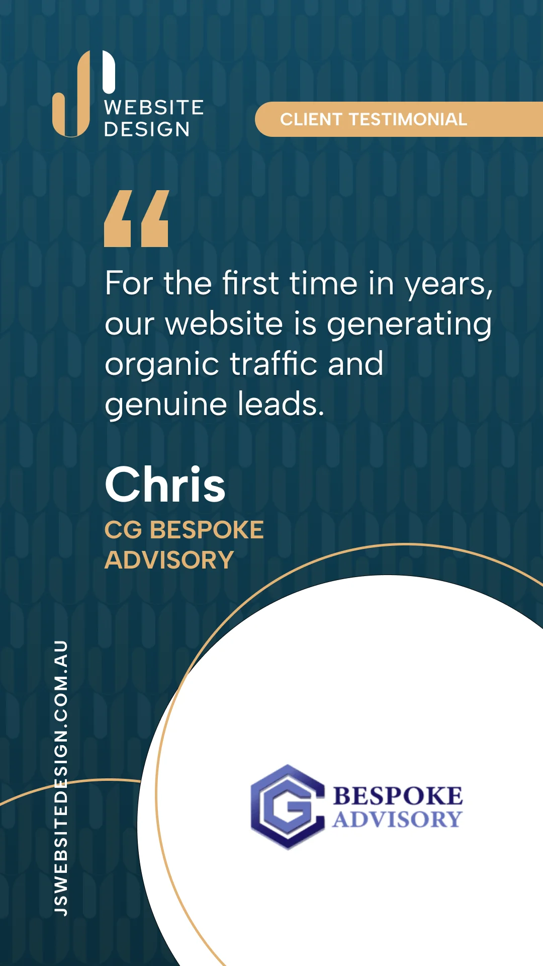 Video testimonial from Chris, CG Bespoke Advisory