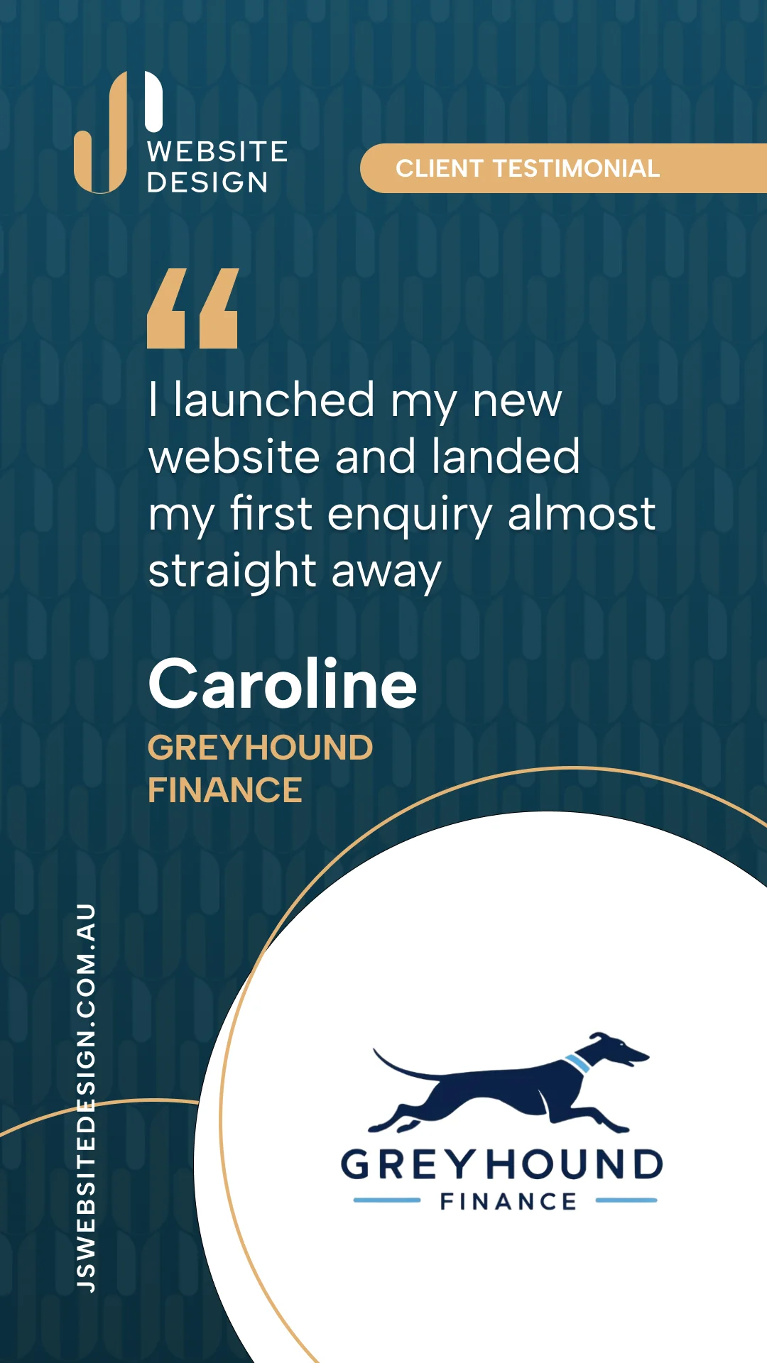 Video testimonial from Caroline, Greyhound Finance